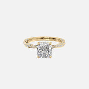  The Caroline Cushion Lab Diamond Ring 18k Yellow Gold 001