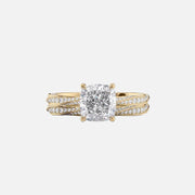  The Caroline Cushion Lab Diamond Ring 18k Yellow Gold 003