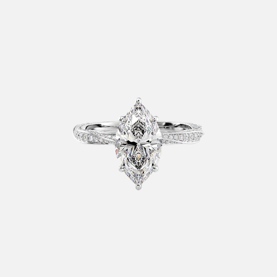  The Caroline Marquise Lab Diamond Ring 14k White Gold 001