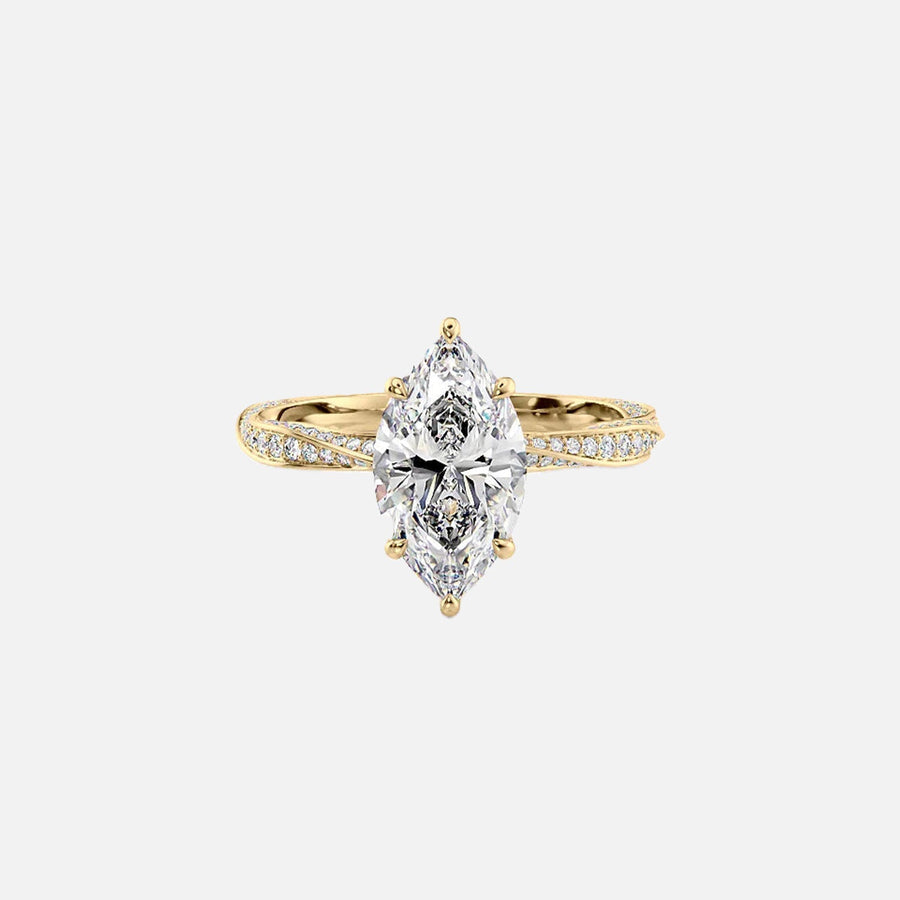 The Caroline Marquise Lab Diamond Ring 14k Yellow Gold 001