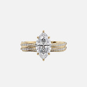  The Caroline Marquise Lab Diamond Ring 14k Yellow Gold 003