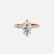  The Caroline Marquise Lab Diamond Ring 18k Rose Gold 001