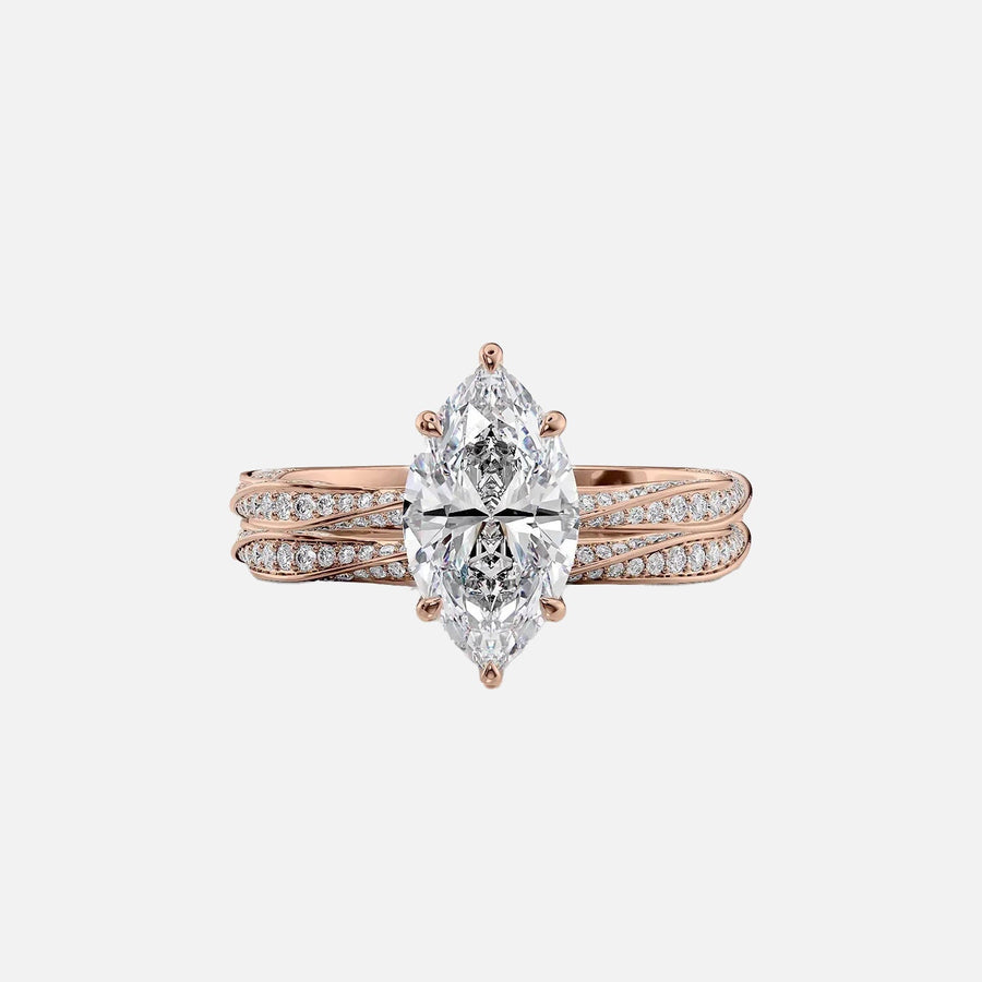  The Caroline Marquise Lab Diamond Ring 18k Rose Gold 003