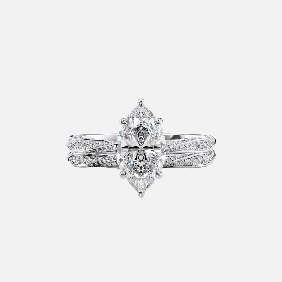  The Caroline Marquise Lab Diamond Ring 18k White Gold 003