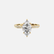  The Caroline Marquise Lab Diamond Ring 18k Yellow Gold 001