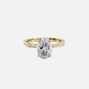  The Caroline Oval Moissanite Ring 18k Yellow Gold 001
