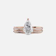  The Caroline Pear Lab Diamond Ring 14k Rose Gold 003