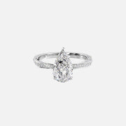  The Caroline Pear Lab Diamond Ring 14k White Gold 001