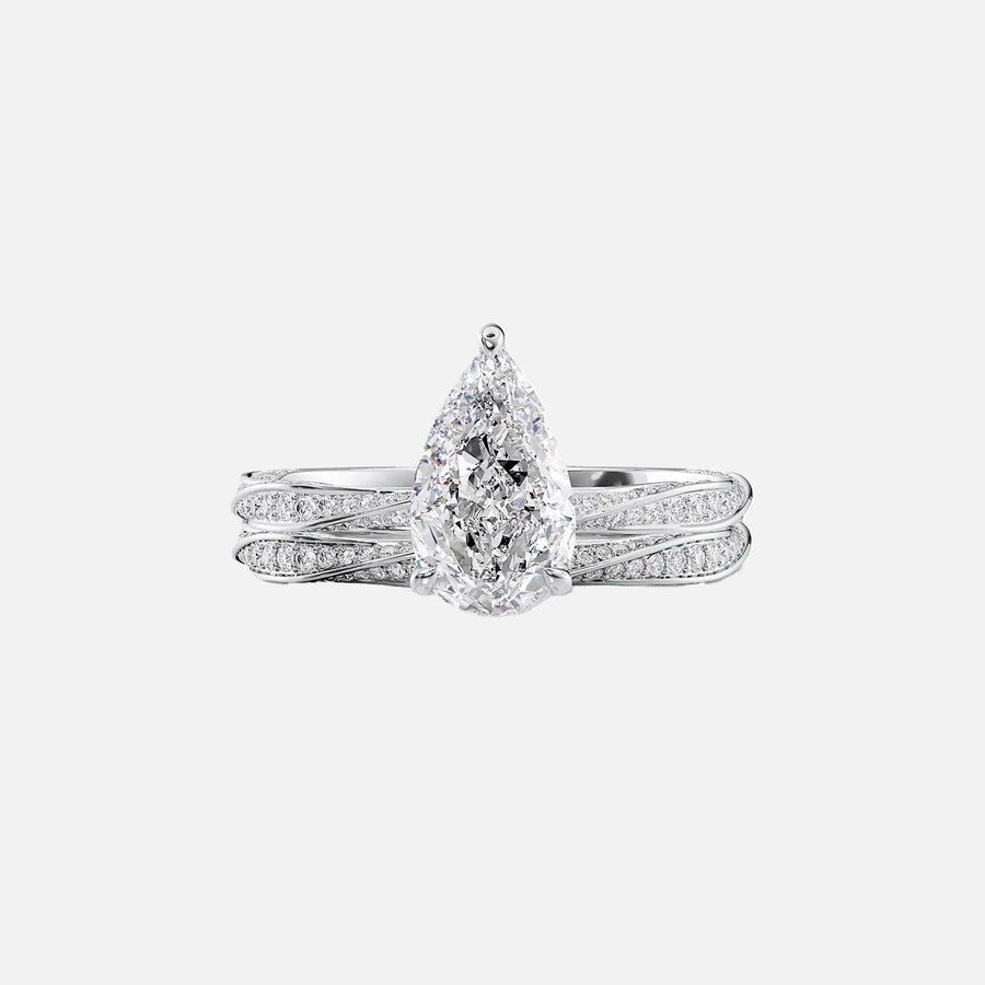  The Caroline Pear Lab Diamond Ring 14k White Gold 003