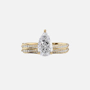  The Caroline Pear Lab Diamond Ring 18k Yellow Gold 003