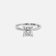  The Caroline Princess Lab Diamond Ring 14k White Gold 001