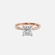  The Caroline Princess Lab Diamond Ring 18k Rose Gold 001