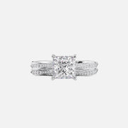  The Caroline Princess Lab Diamond Ring 18k White Gold 003