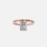  The Caroline Radiant Lab Diamond Ring 14k Rose Gold 001