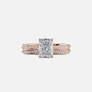 The Caroline Radiant Lab Diamond Ring 14k Rose Gold 003