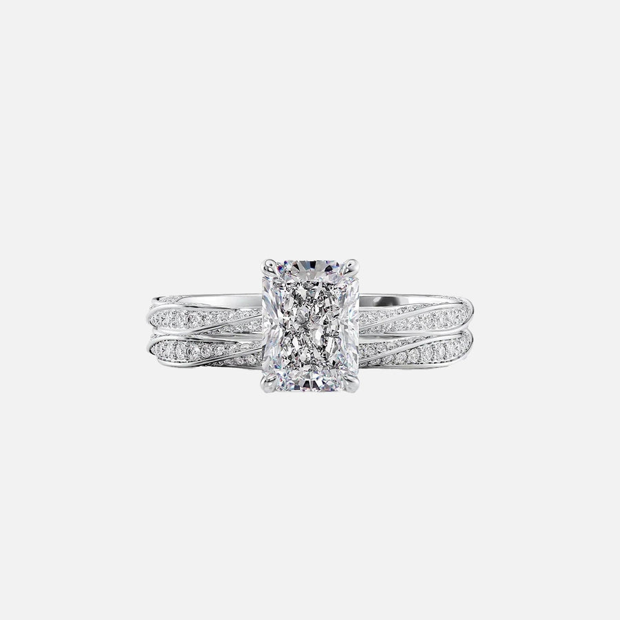  The Caroline Radiant Lab Diamond Ring 14k White Gold 003