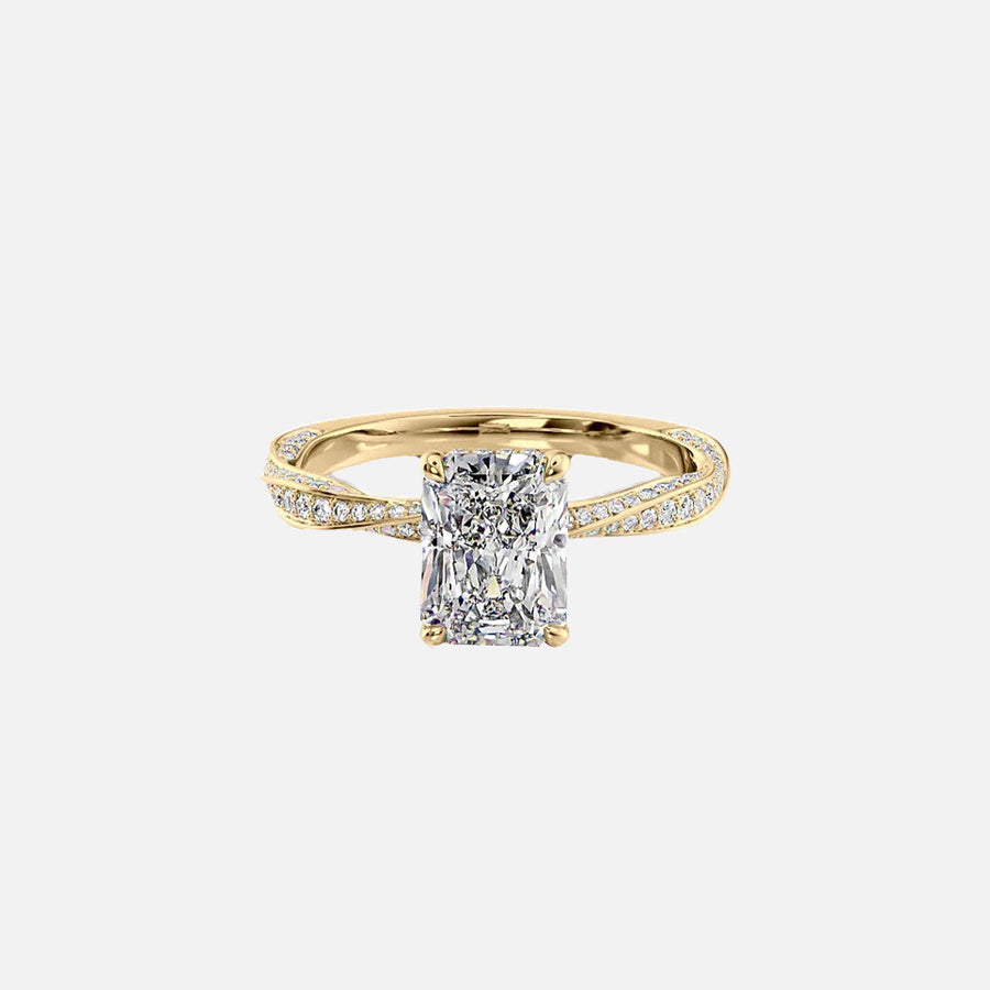 The Caroline Radiant Lab Diamond Ring 14k Yellow Gold 001