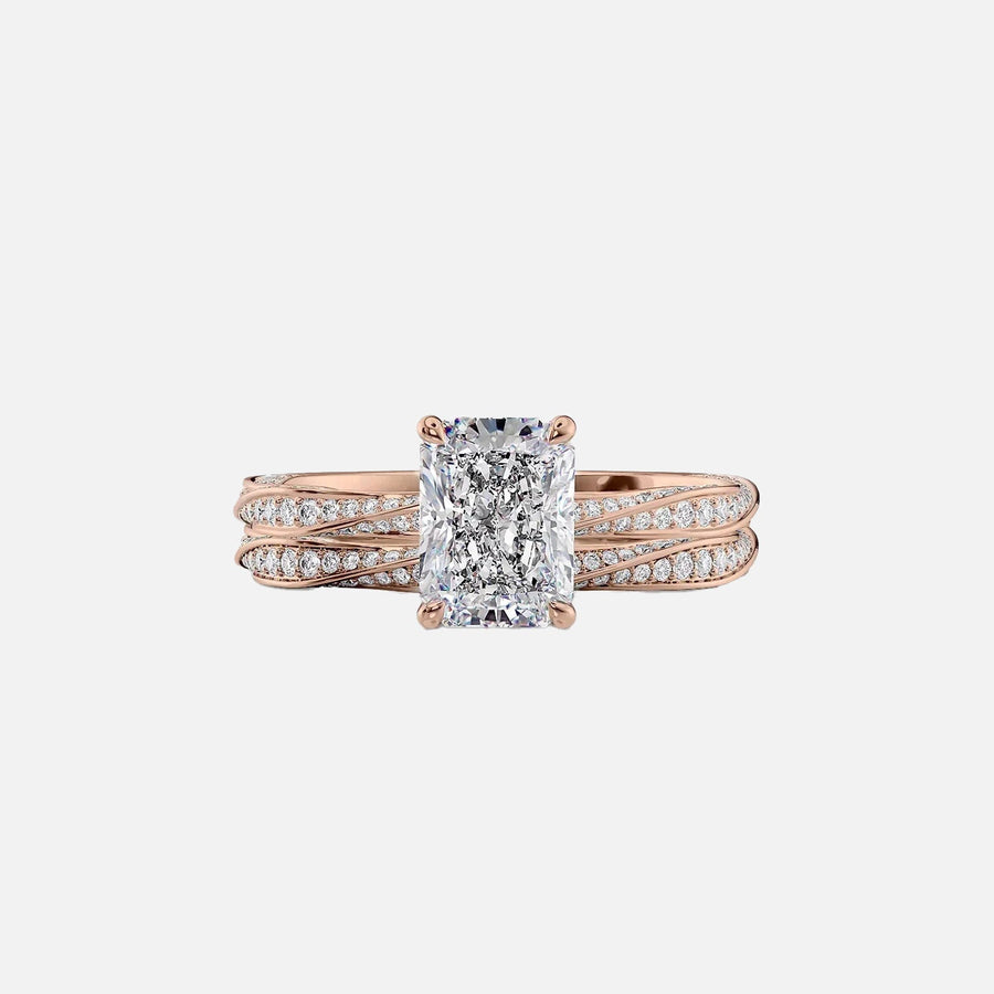  The Caroline Radiant Lab Diamond Ring 18k Rose Gold 003