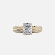  The Caroline Radiant Lab Diamond Ring 18k Yellow Gold 003