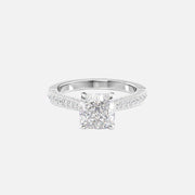  The Catherine Cushion Lab Diamond Ring 14k White Gold 001