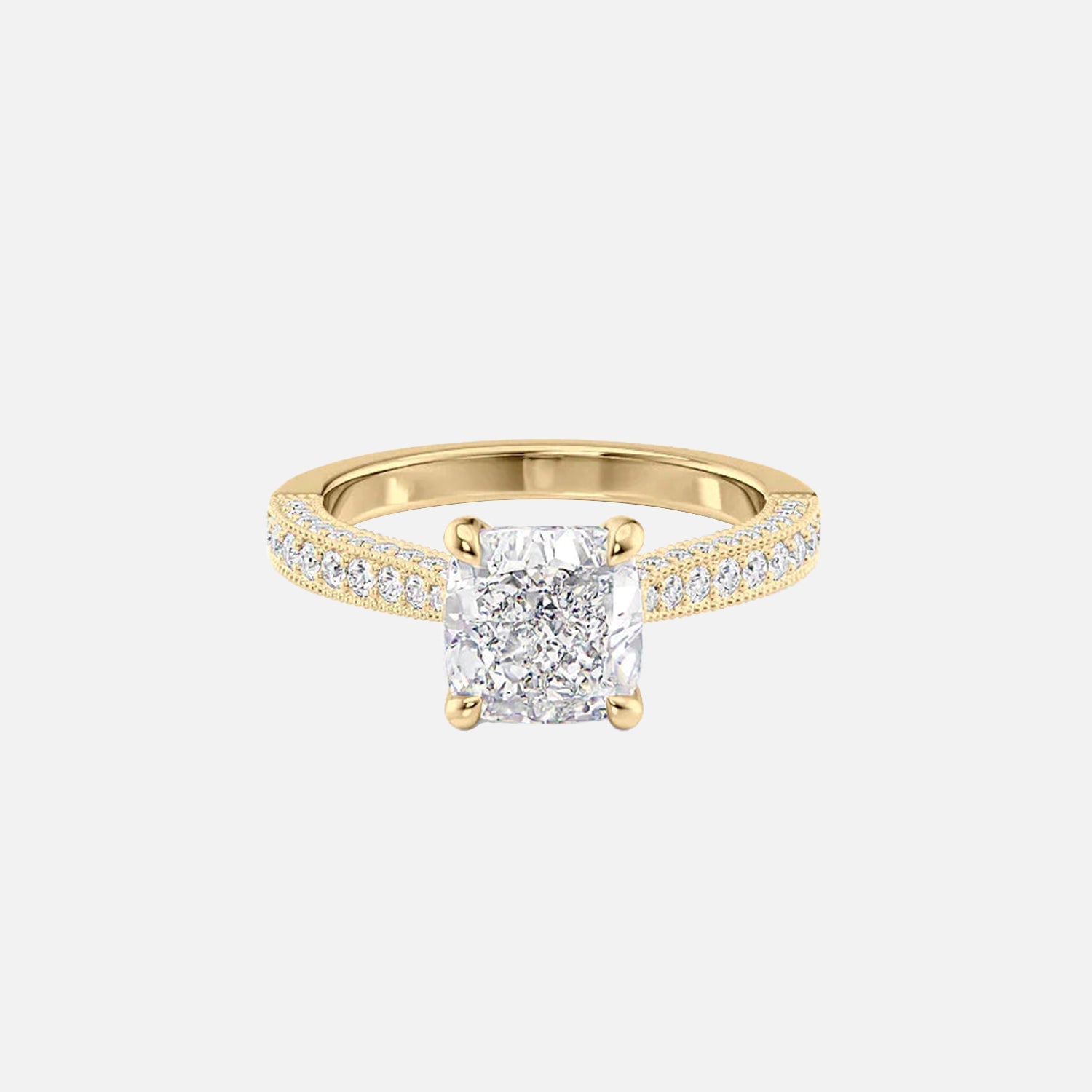 The Catherine Cushion Lab Diamond Ring 14k Yellow Gold 001 111d42b0-7314-49a9-bcb9-84f7f60e64c2