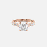  The Catherine Cushion Lab Diamond Ring 18k Rose Gold 001