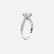  The Catherine Cushion Lab Diamond Ring 18k White Gold 002