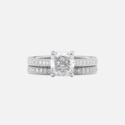  The Catherine Cushion Lab Diamond Ring 18k White Gold 003
