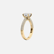  The Catherine Cushion Lab Diamond Ring 18k Yellow Gold 002