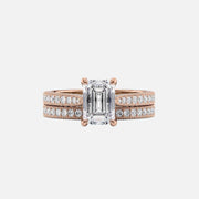  The Catherine Emerald Moissanite Ring 14k Rose Gold 003 Final