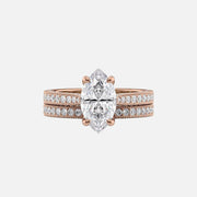  The Catherine Marquise Lab Diamond Ring 14k Rose Gold 003