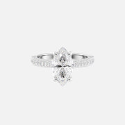 The Catherine Marquise Lab Diamond Ring 14k White Gold 001