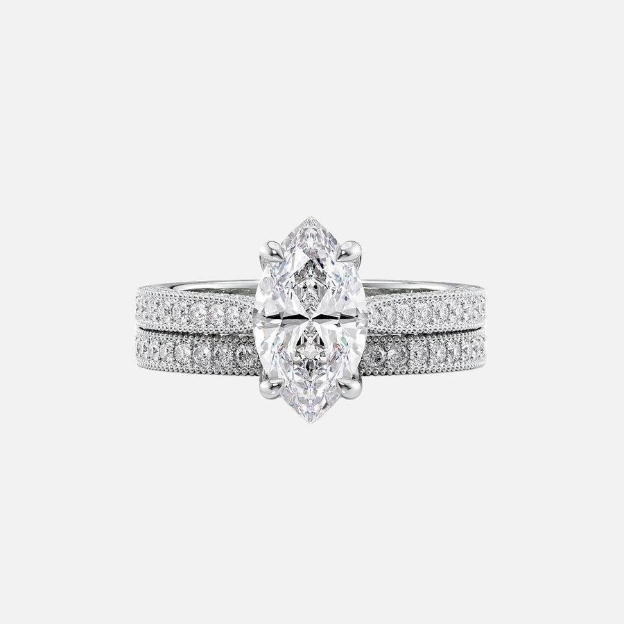  The Catherine Marquise Lab Diamond Ring 14k White Gold 003
