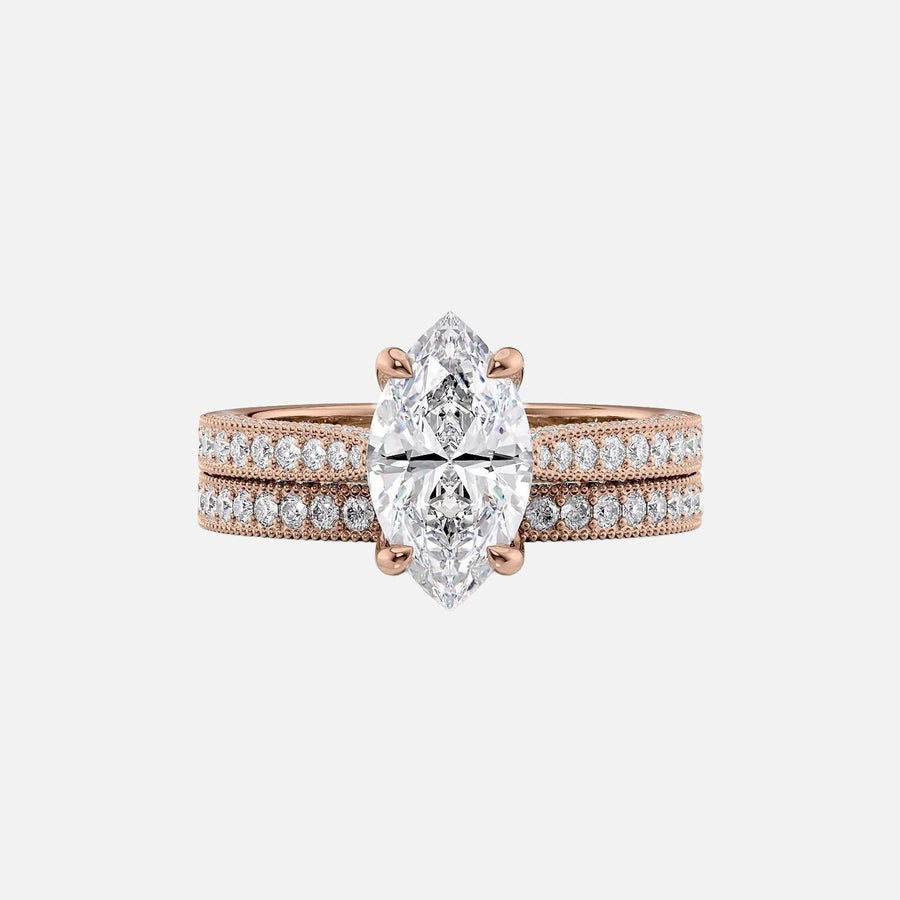  The Catherine Marquise Lab Diamond Ring 18k Rose Gold 003