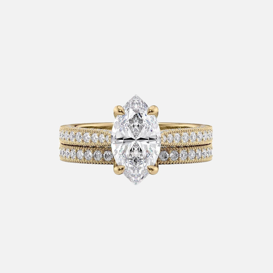  The Catherine Marquise Lab Diamond Ring 18k Yellow Gold 003