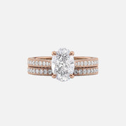  The Catherine Oval Lab Diamond Ring 14k Rose Gold 003