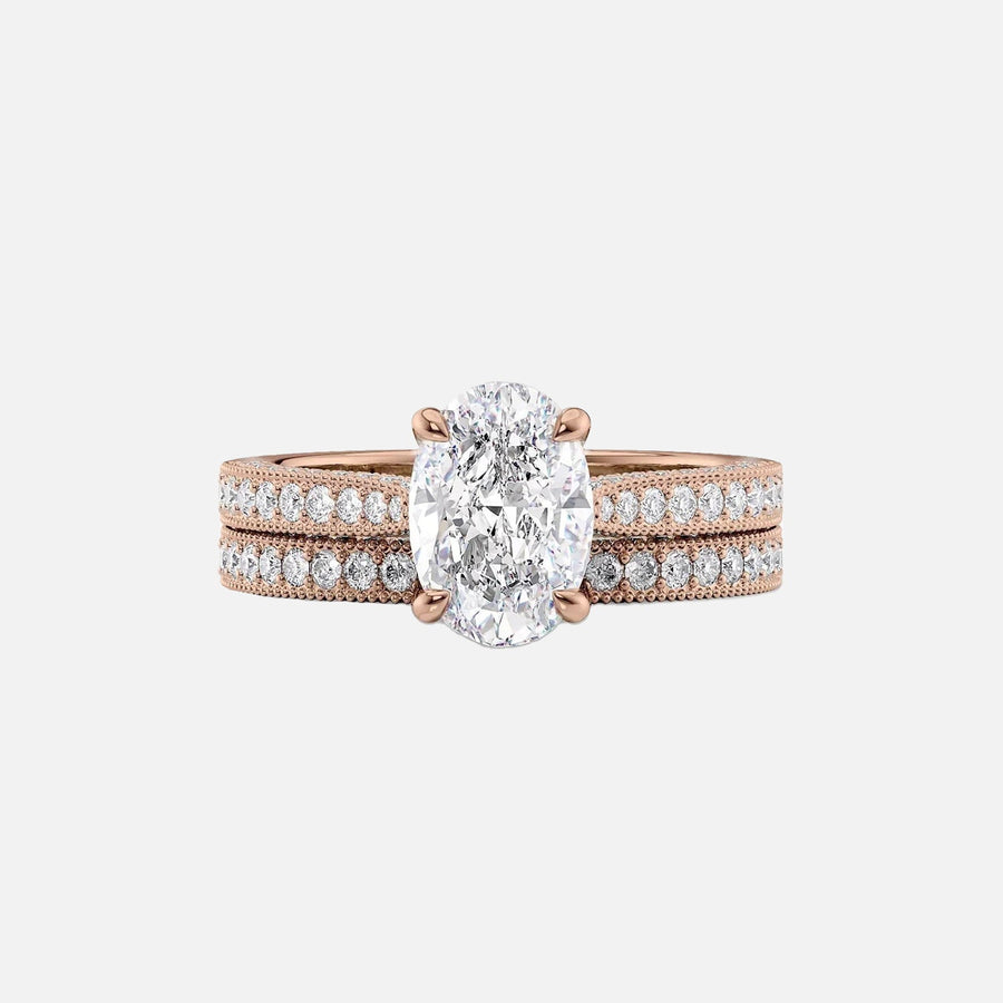 The Catherine Oval Lab Diamond Ring 14k Rose Gold 003