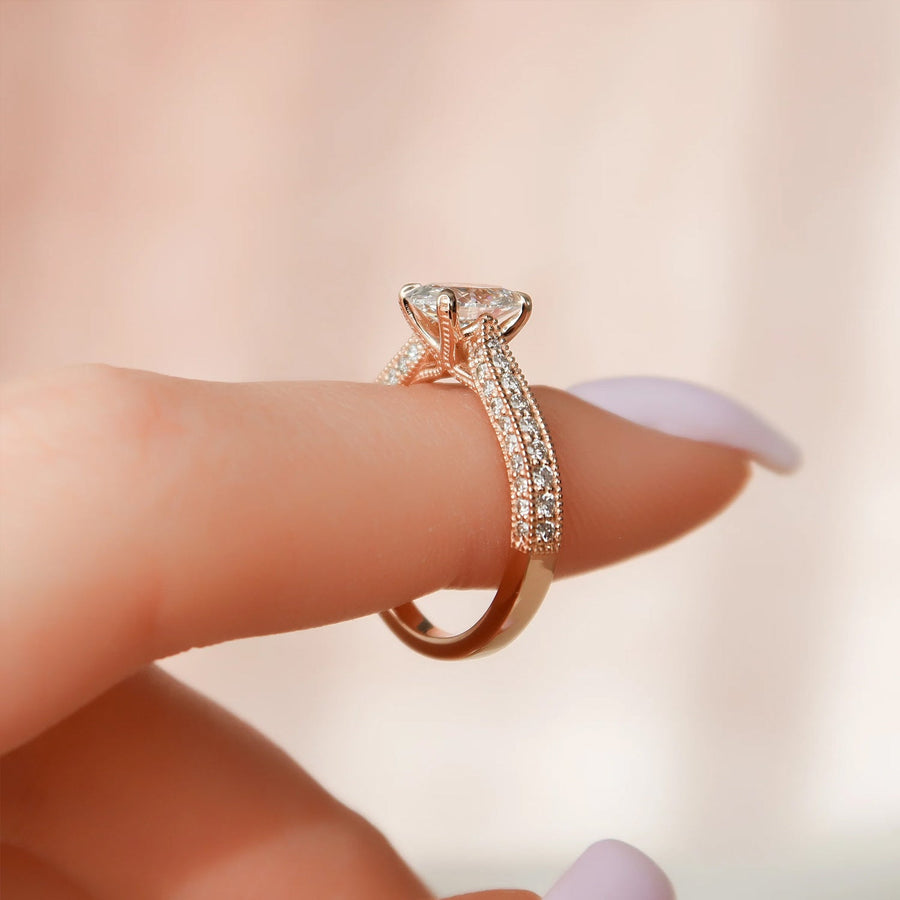  The Catherine Oval Lab Diamond Ring 14k Rose Gold 005 Final
