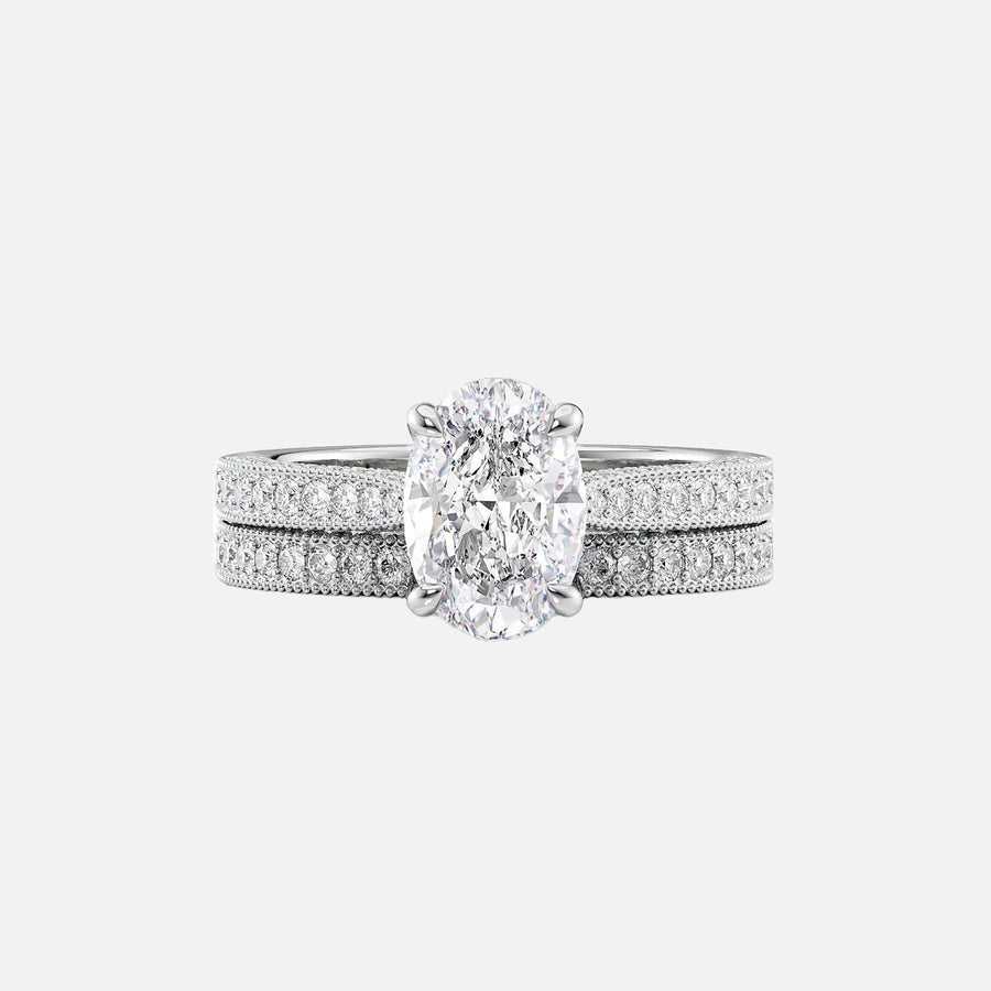  The Catherine Oval Lab Diamond Ring 14k White Gold 003