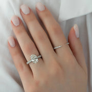  The Catherine Oval Lab Diamond Ring 14k White Gold 004