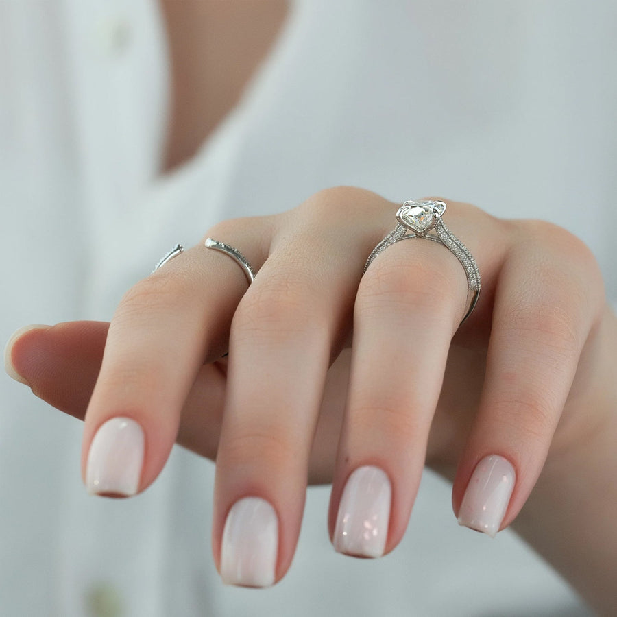 The Catherine Oval Lab Diamond Ring 14k White Gold 006 Final
