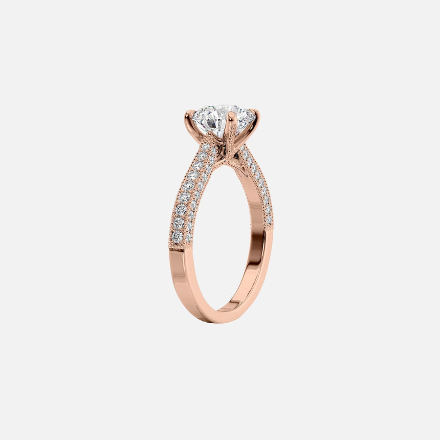 The Catherine Oval Lab Diamond Ring 18k Rose Gold 002
