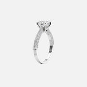  The Catherine Oval Lab Diamond Ring 18k White Gold 002