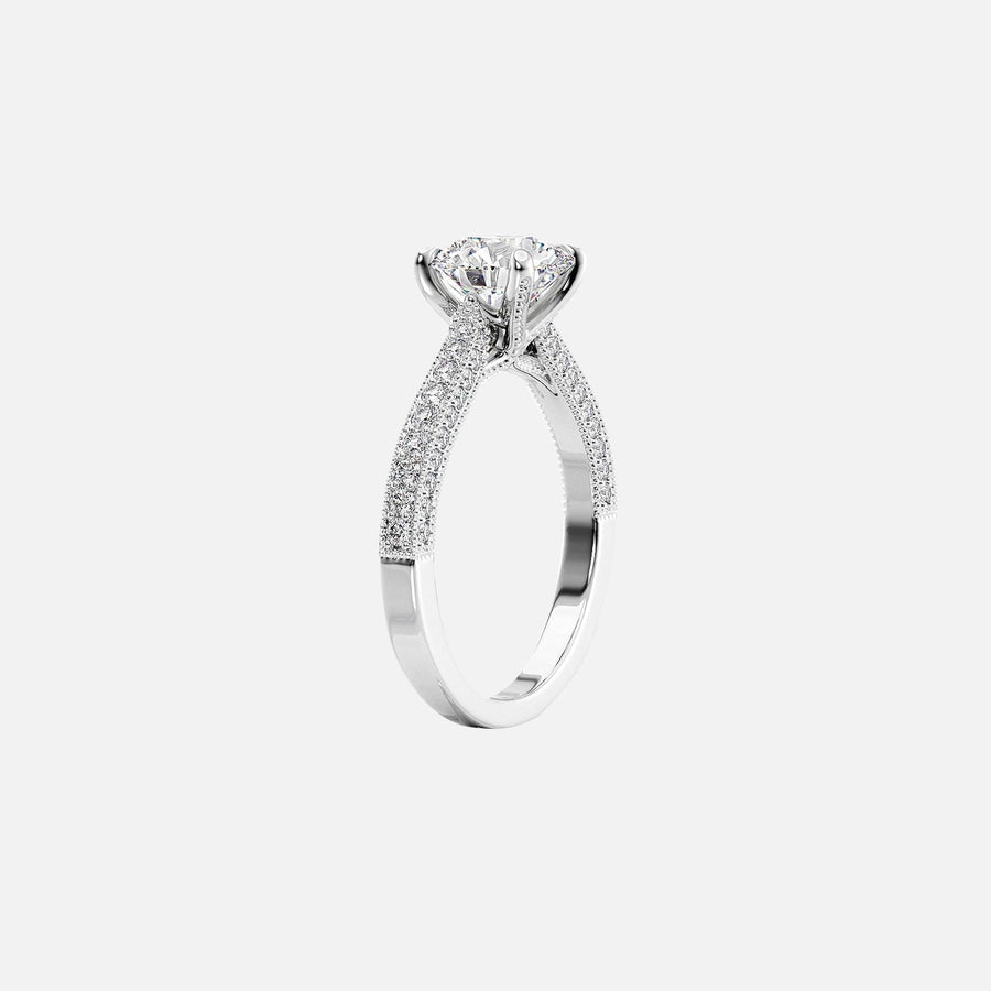  The Catherine Oval Lab Diamond Ring 18k White Gold 002