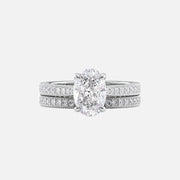 The Catherine Oval Lab Diamond Ring 18k White Gold 003