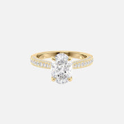  The Catherine Oval Lab Diamond Ring 18k Yellow Gold 001