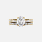  The Catherine Oval Lab Diamond Ring 18k Yellow Gold 003