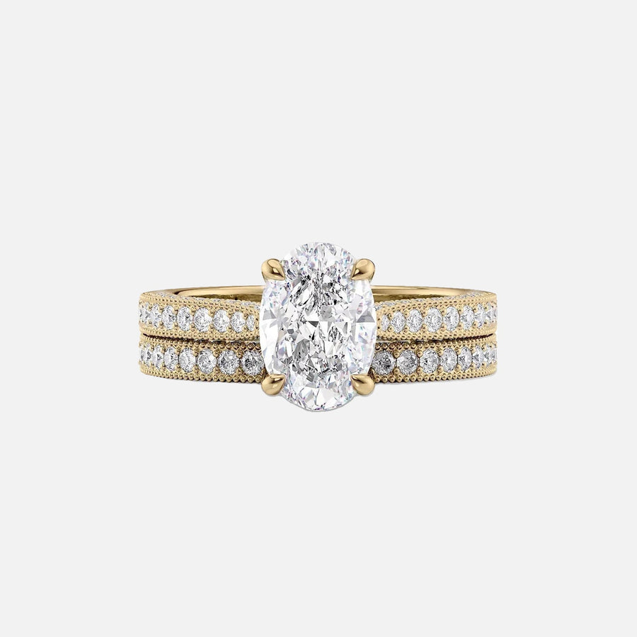  The Catherine Oval Lab Diamond Ring 18k Yellow Gold 003
