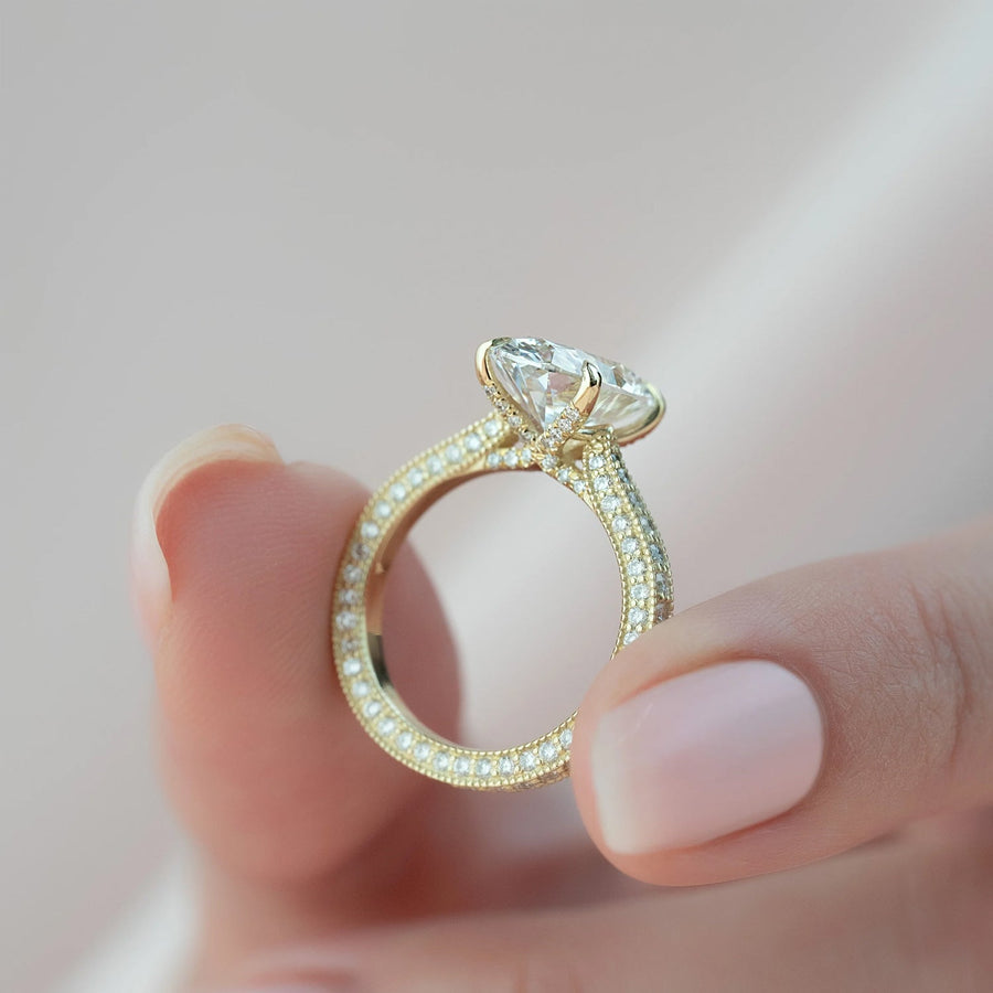  The Catherine Oval Lab Diamond Ring 18k Yellow Gold 006 Final