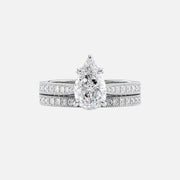  The Catherine Pear Lab Diamond Ring 14k White Gold 003